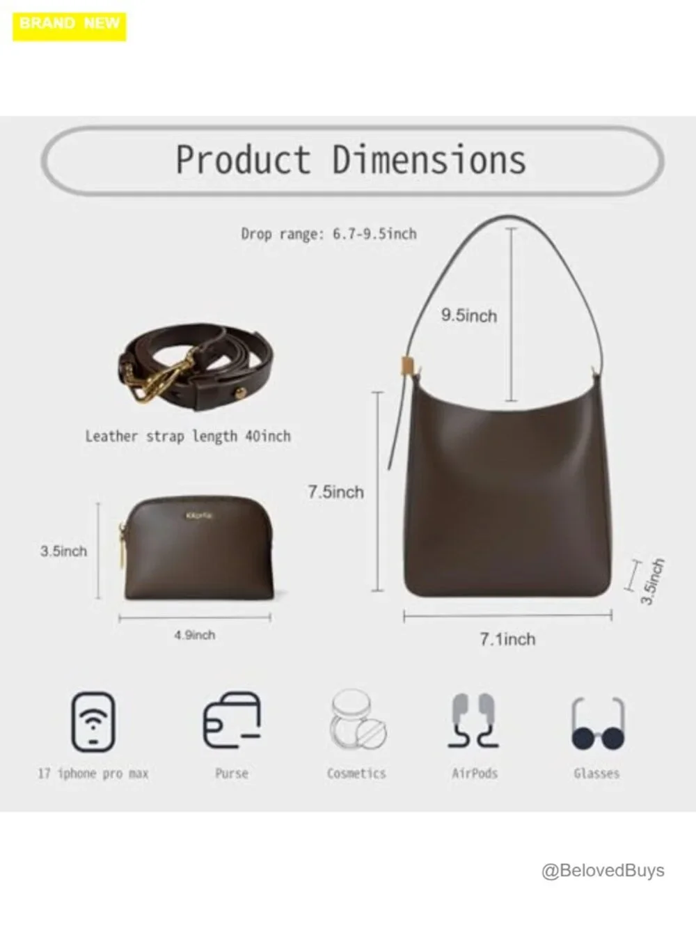 Vegan Leather Hobo Tote Bag with Magnetic Snap Closure